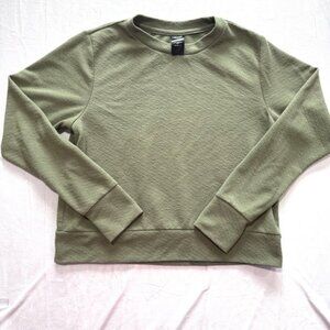 Avia Womens Textured Crewneck Long Sleeve Sweater Large Actleisure Activewear